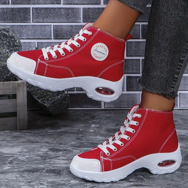 Women's Classic Fashion Lace-up Air cushion Versatile Sneakers Sports Shoes 