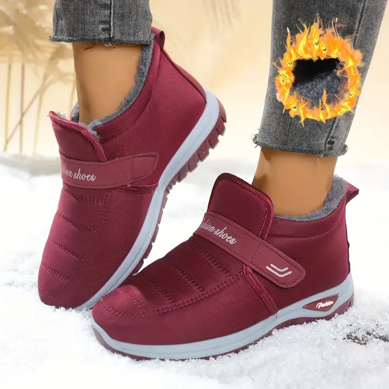 Women's Warm & Lightweight Plush Lined Interior Non-Slip Winter Slip-On Boots