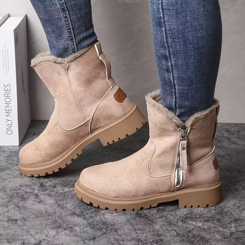 Women's Thick Warm Plush-Lined Slip-Resistant Boots for Outdoor Winter 