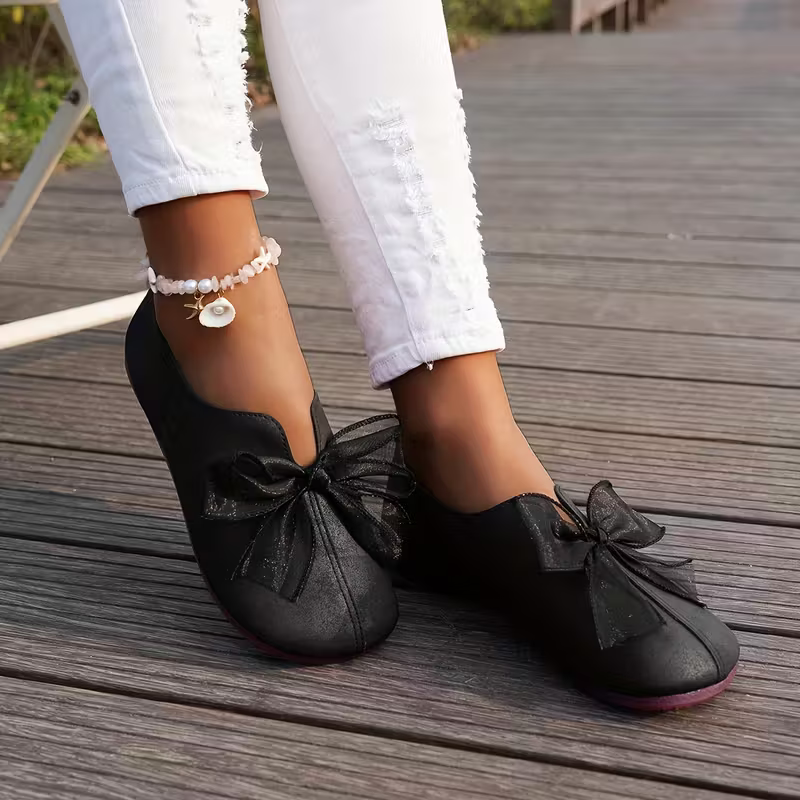 Women's Elegant & Comfortable & Lightweight Bowknot Slip-On Flats Casual Shoes