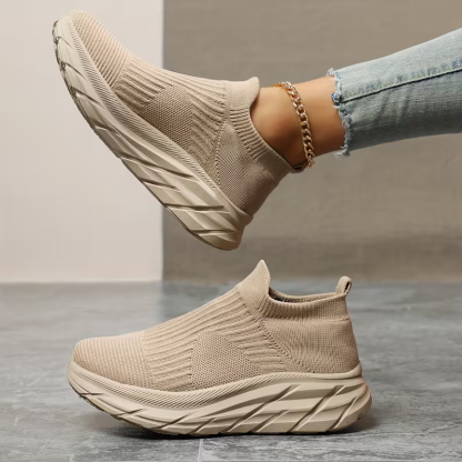 Men's and Women's Breathable Knit Arch Support & Cushioned Sole Slip-On Sneakers