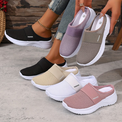 Women's Comfortable Breathable Slip-On Sneakers Sandals for Travel & Summer Outings