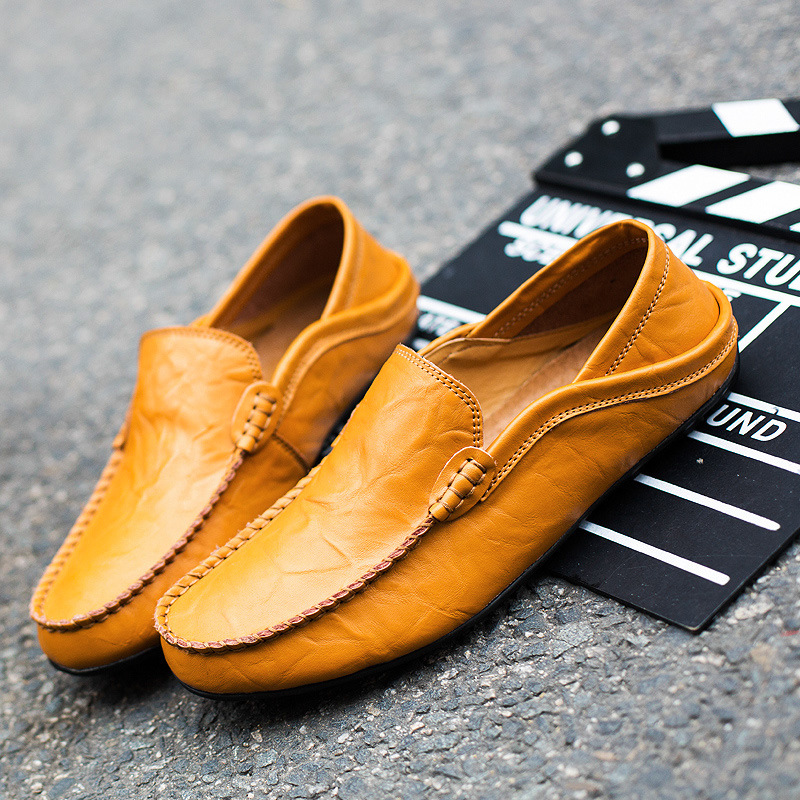 Men's Classic Soft‑Leather Slip‑On Loafers