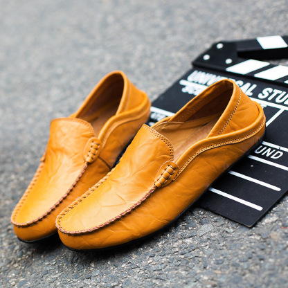 Men's Classic Soft‑Leather Slip‑On Loafers