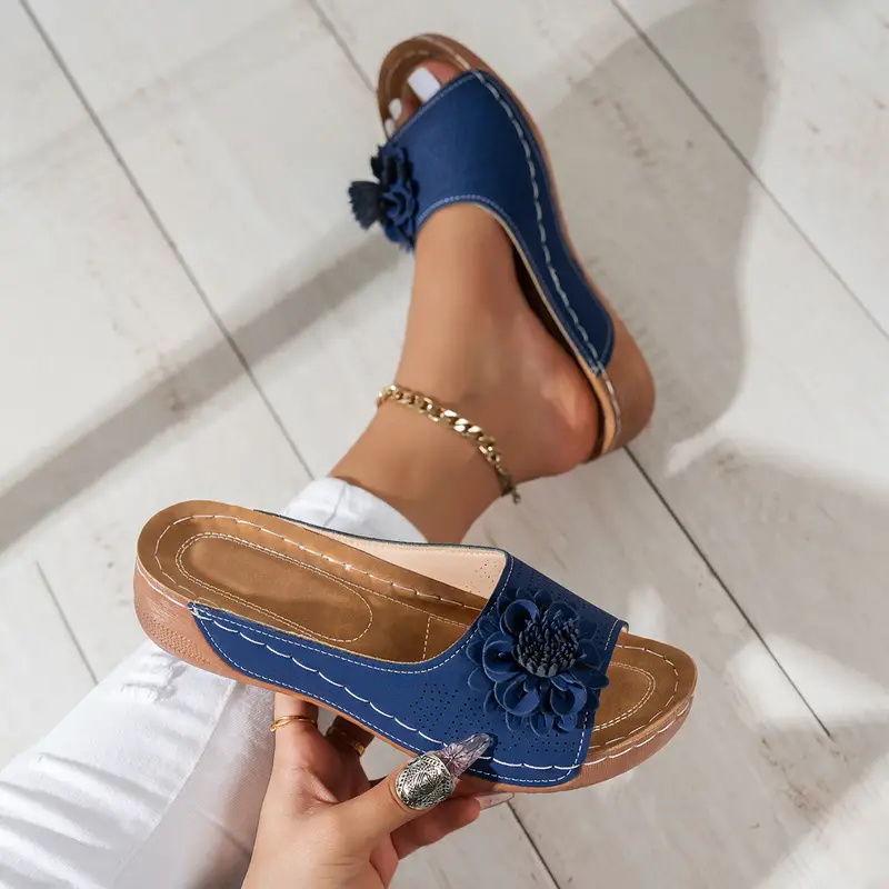 Women's Elegant Comfortable Slip-On Slide Sandals