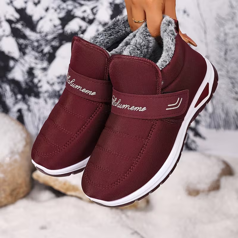 Women's Warm Slip-Resistant Winter Boots Slip-on Shoes
