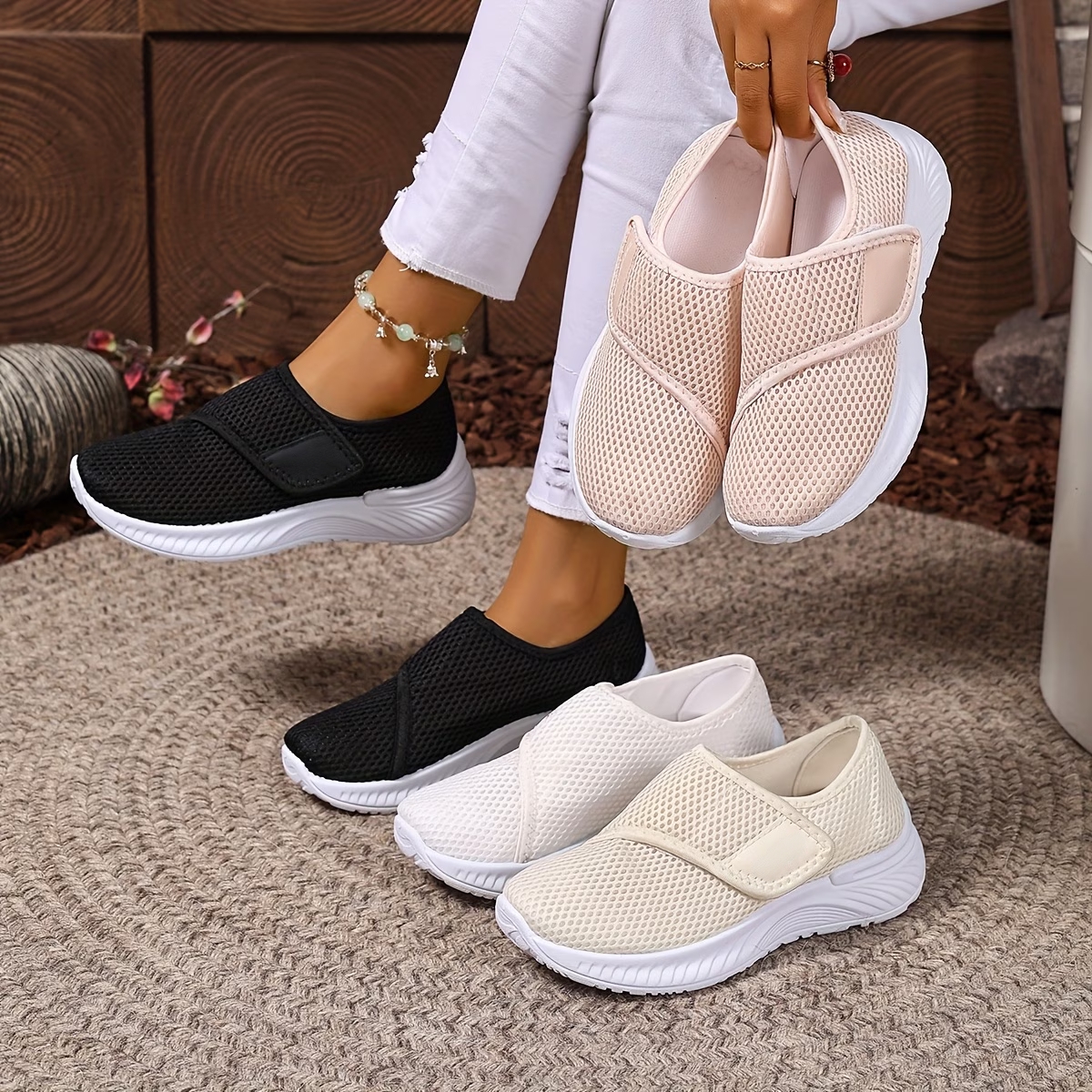 Women's Breathable & Adjustable Orthopedic Sneakers Running Shoes for Wide/Swollen Feet