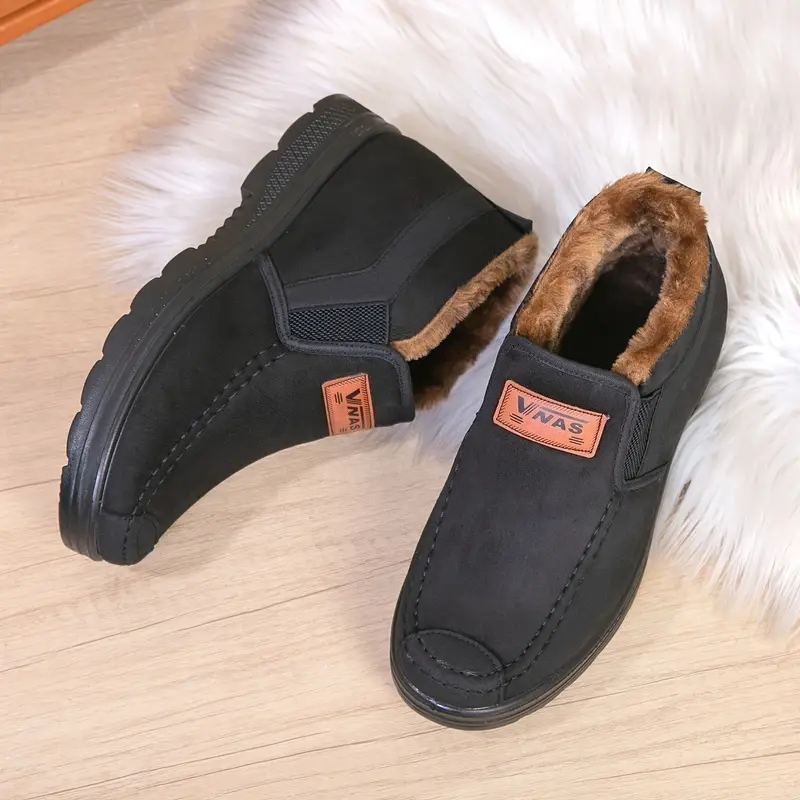 Men's Warm & Slip-Resistant Arch Support Slip-On Winter Shoes Boots for Casual & Outdoor Activities
