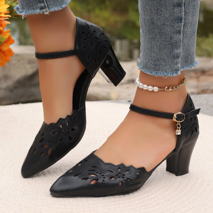 Women's Fashion and Breathable Versatile Mid-heel Sandals