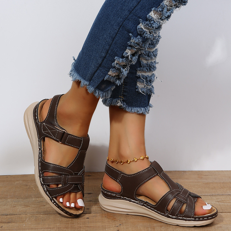 Women's Retro Lightweight & Comfortable Soft-soled Wedge Sandals
