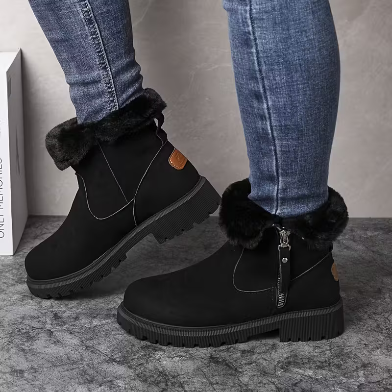 Women's Thick Warm Plush-Lined Slip-Resistant Boots for Outdoor Winter