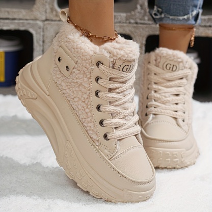 Trendy Hot Women's Thickened Warm Sneakers Shoes Boots