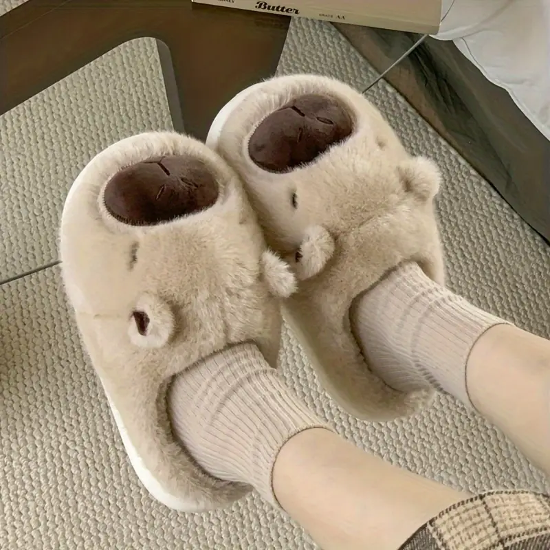 Women's Cozy Cute Capybara Non-Slip Warm Indoor Slippers/Shoes
