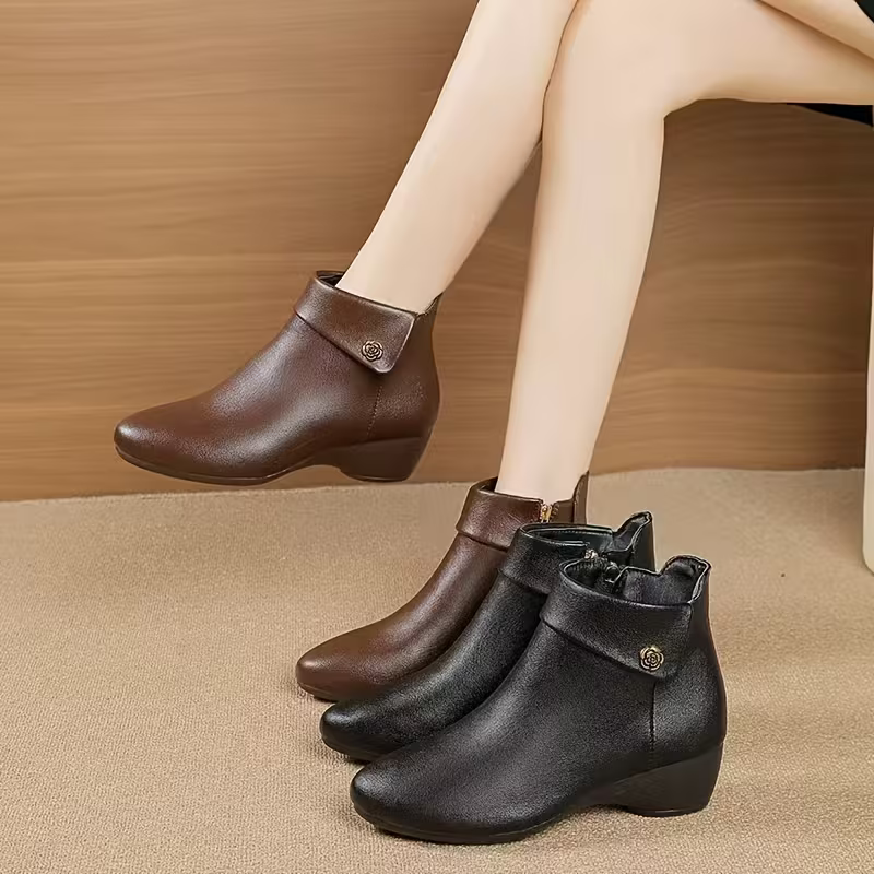 Women's Stylish & Comfortable Chunky Mid-Heel Ankle Boots for Everyday & Special Occasions