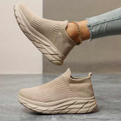 Men's and Women's Breathable Knit Arch Support & Cushioned Sole Slip-On Sneakers