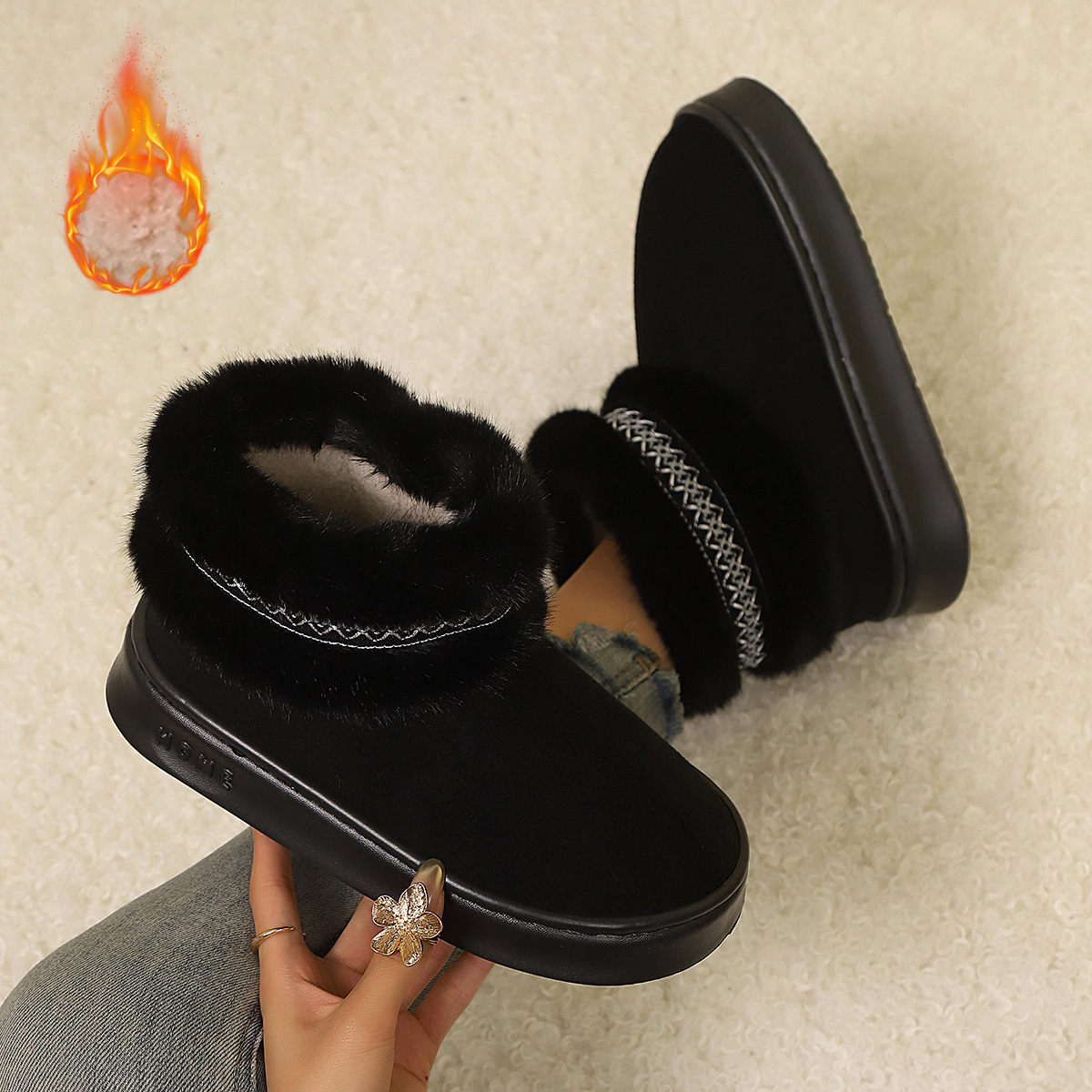 Women's Cozy Fleece-Lined Slippers Indoor/Outdoor Boots