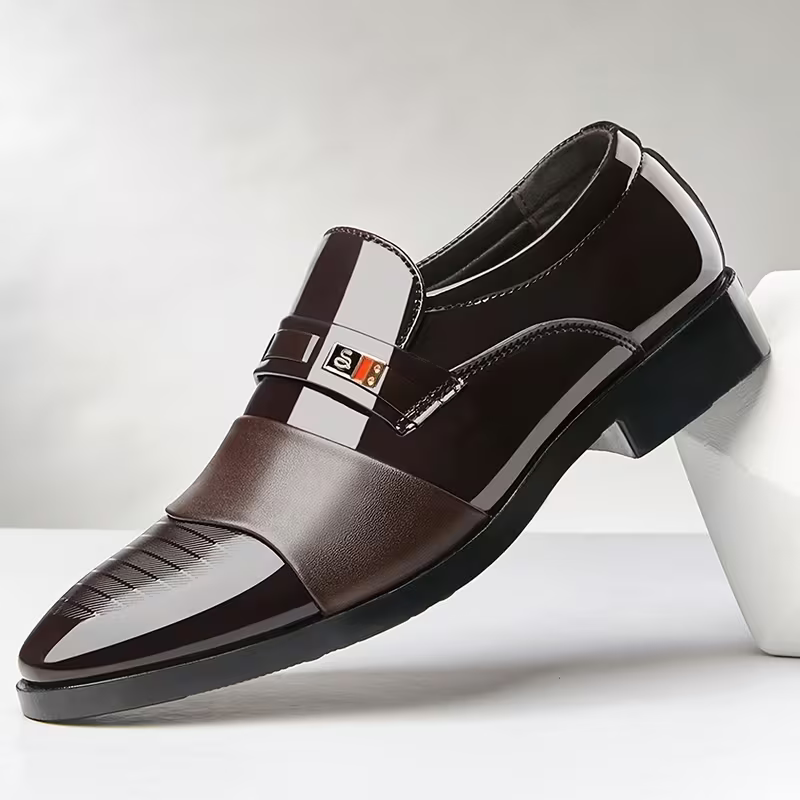 Men's Elegant Genuine Leather Business Dress Shoes Wedding Shoes Social Shoes