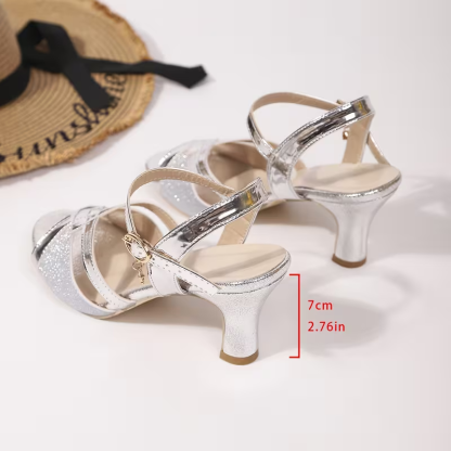 Women's Comfortable Glitter Adjustable Straps Sandals