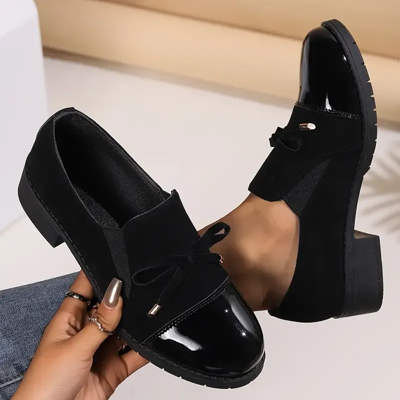 Women's Bow Elastic Casual Thick-soled Loafers