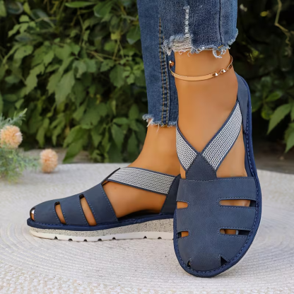Women's Comfortable Breathable Elastic Straps Hollow-Out Roman Sandals Shoes