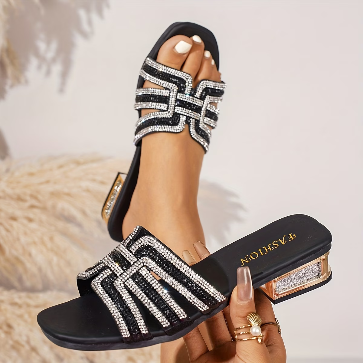 Women's Sparkling Rhinestone Sandals for Casual, Vacation, Wedding, Party And Other Occasions