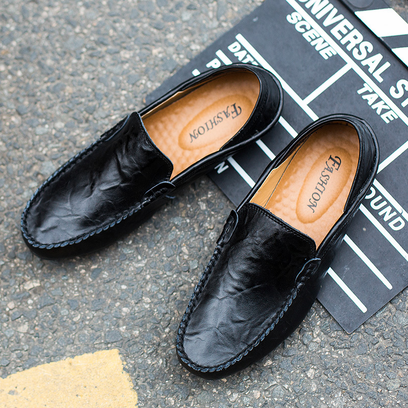 Men's Classic Soft‑Leather Slip‑On Loafers