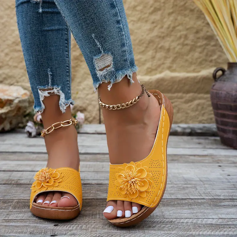 Women's Elegant Comfortable Slip-On Slide Sandals