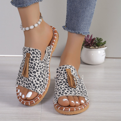 Women's Bohemian Comfortable Slip-On Slides With Tassel