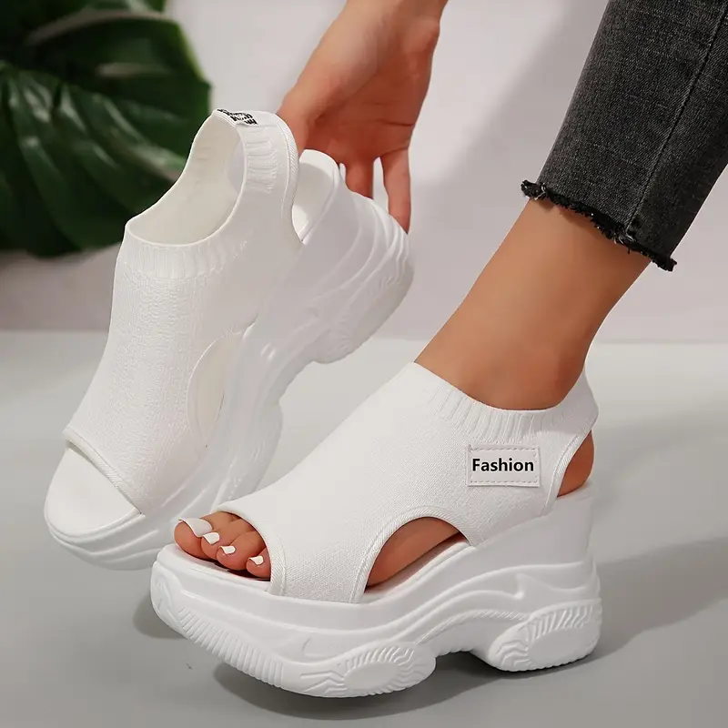 Women's Elastic Soft Sole Casual Platform Sandals Walking Shoes for Vacation