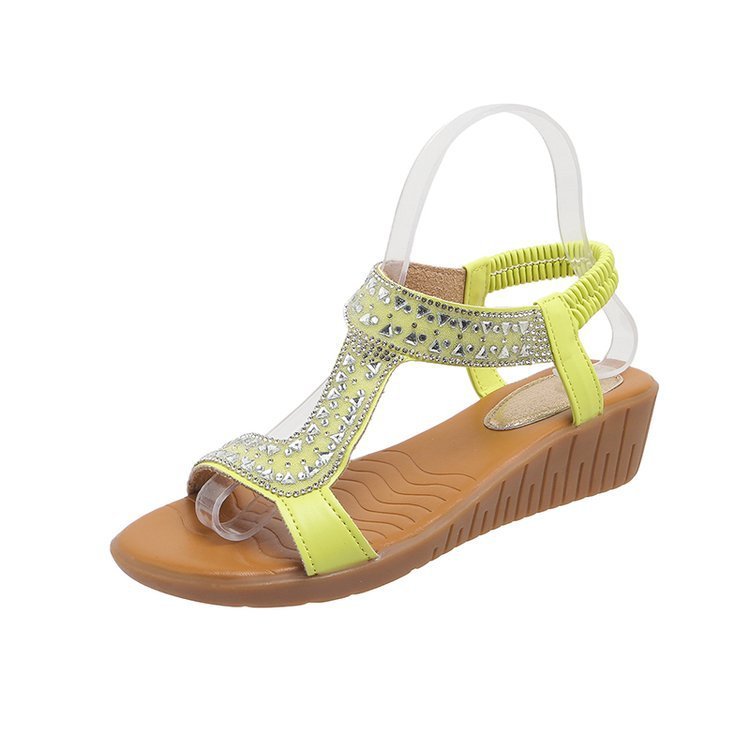 Women's Bohemian Rhinestone Comfortable Wedge Sandals