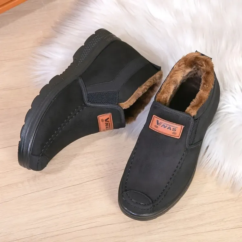 Men's Warm & Slip-Resistant Arch Support Slip-On Winter Shoes Boots for Casual & Outdoor Activities