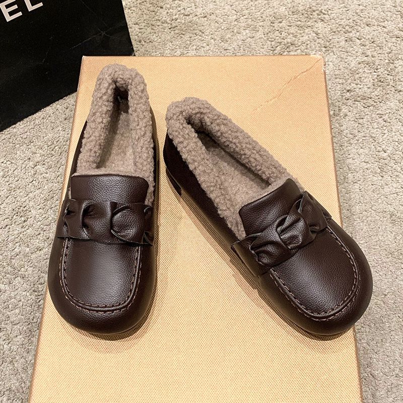 Women's Comfortable and Warm Leather Flat Shoes