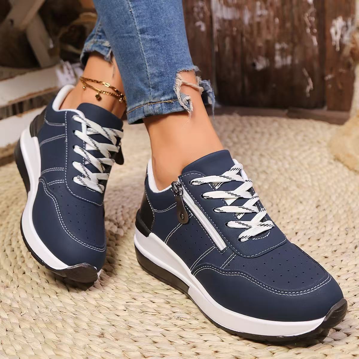 Women's Fashion Wedge Orthopedic Sneakers Outdoor Walking Trainers