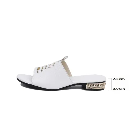 Women's Fashion and Comfortable Non-Slip Summer Chunky Heels Sandals