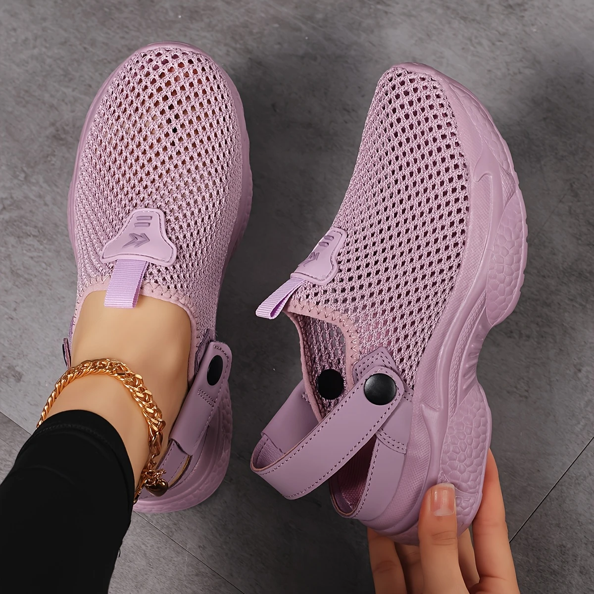 Women's Breathable Mesh Casual Slip-On Sports Sandals Sneakers