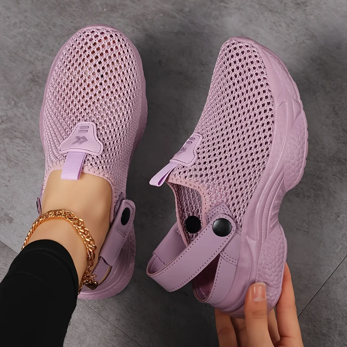 Women's Breathable Mesh Casual Slip-On Sports Sandals Sneakers