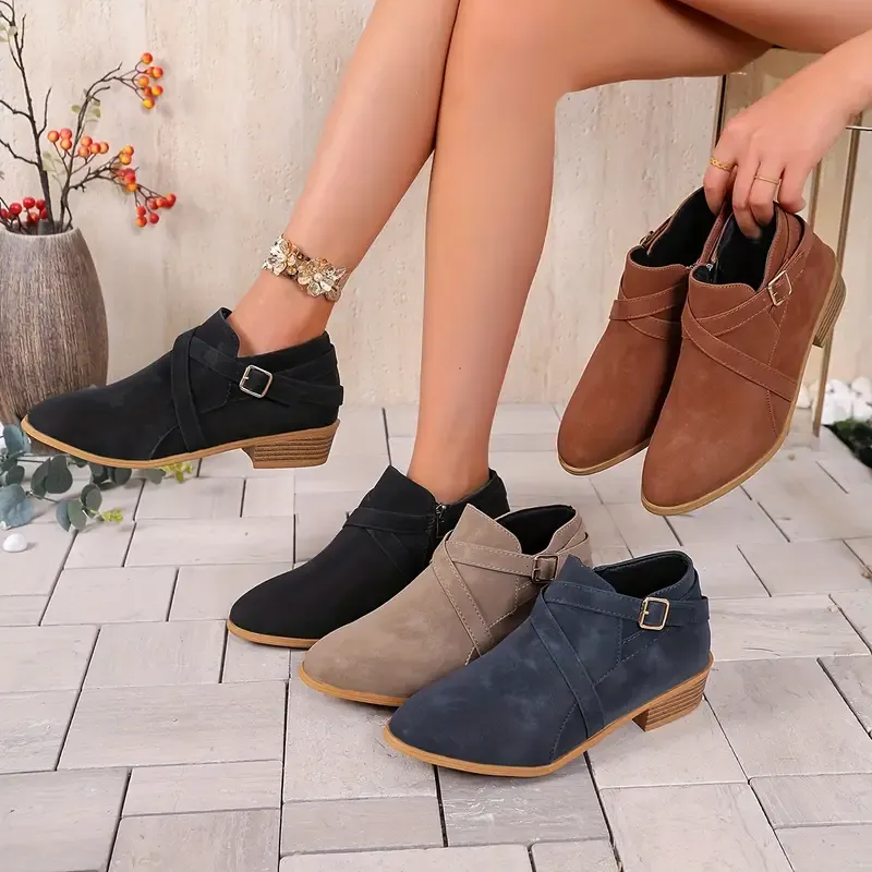 Women's Fashion & Versatile High-End Bullet Style Autumn/Winter Ankle Boots