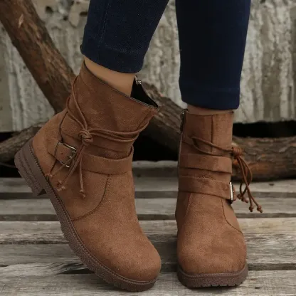 Women's Elegant Comfortable Waterproof Leather Mid-Calf Boots