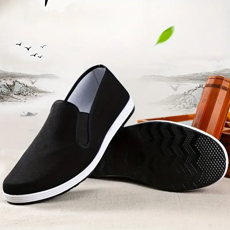 Unisex Lightweight & Comfortable Minimalist Style Slip-On Canvas Flat Shoes Daily Footwear