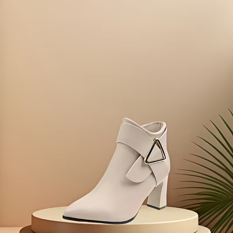Women's Elegant & Stylish Side Zipper Chunky Heel Ankle Boots