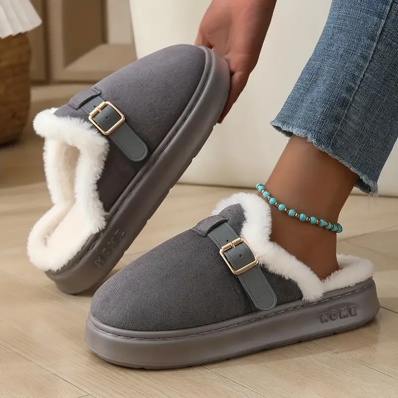 Women's Cozy Soft Slip-On House Shoes Fleece Slippers Indoor/Outdoor Footwear for Home, Office, or Casual Outings