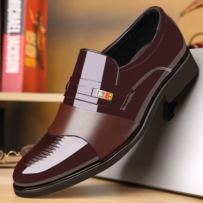 Men's Elegant Genuine Leather Business Dress Shoes Wedding Shoes Social Shoes