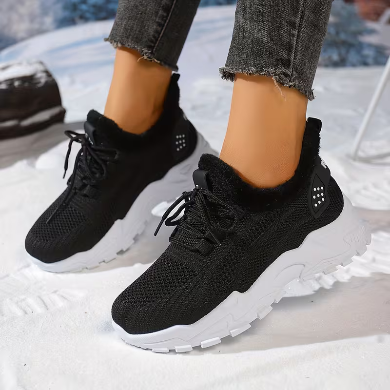 Women's Cozy Warm Non-slip Sneakers for Outdoor Travel, Shopping & Casual Wear
