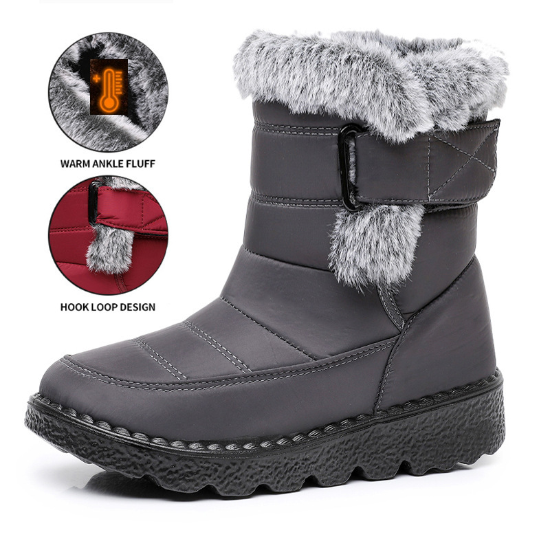 Women's Comfortable Plush Lined Waterproof Anti-slip Winter Boots