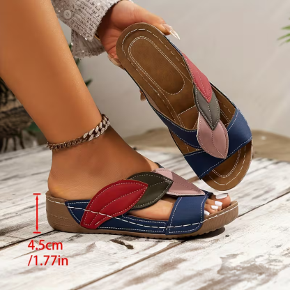 Women's Fashion Leaf Pattern Sandals Slippers
