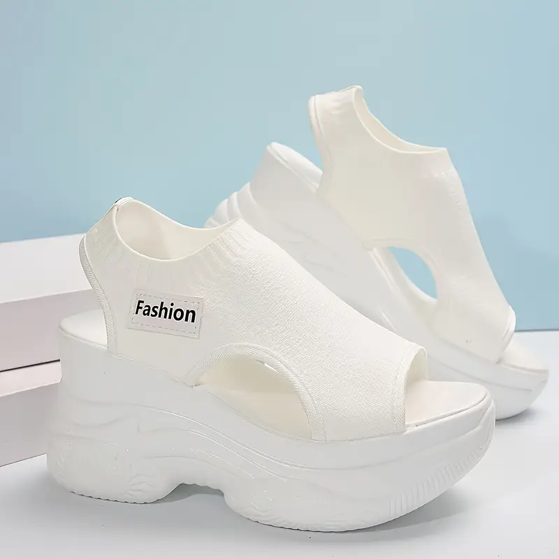 Women's Elastic Soft Sole Casual Platform Sandals Walking Shoes for Vacation