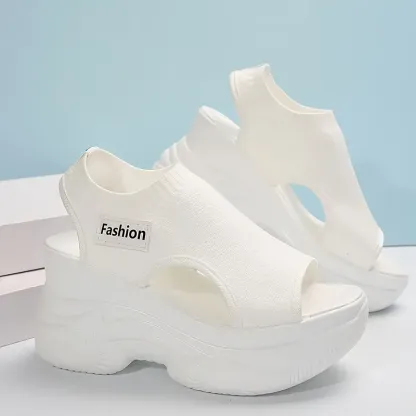 Women's Elastic Soft Sole Casual Platform Sandals Walking Shoes for Vacation