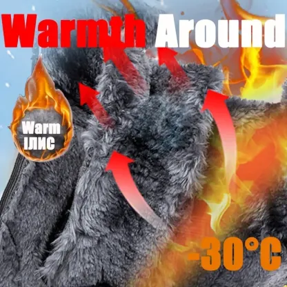 Men's Trendy Warm Winter Non-Slip Shoes Snow Boots With Rotating Buckle