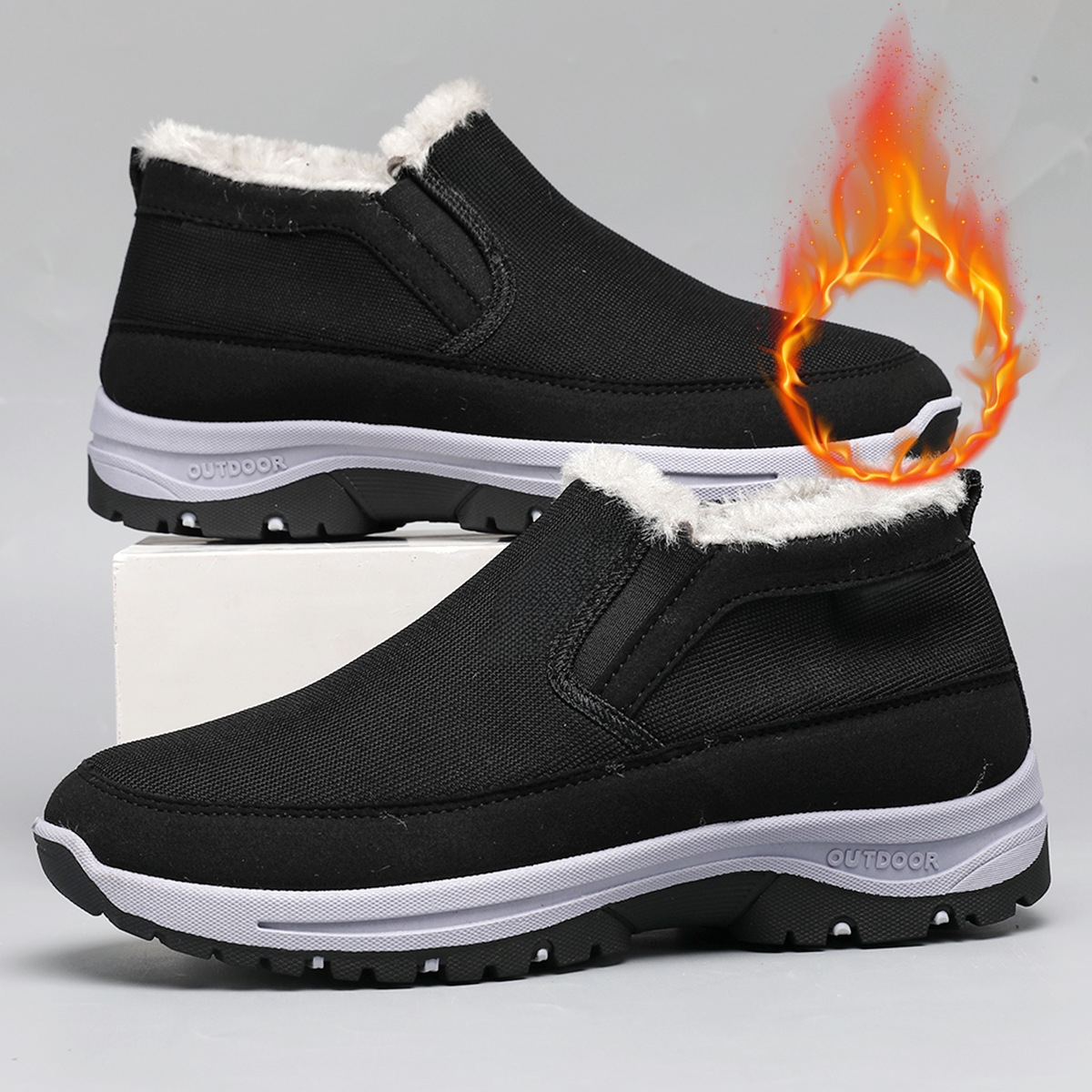 Men's Thickened Warm Non-slip Slip-on Outdoor Shoes