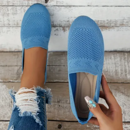 Women's Breathable Mesh Slip-On Shoes Daily Walking Footwear